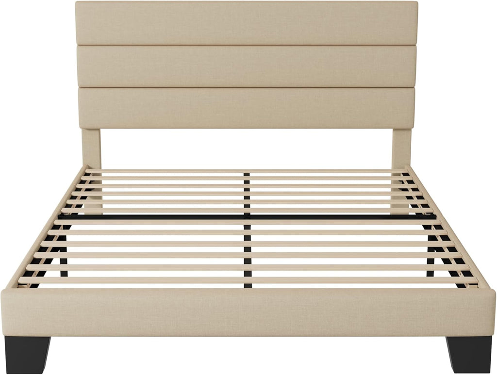 Frame Full Size - 14 Inch Heavy-Duty Full Platform Bed Frame No Box Spring Needed, Easy Assembly, Noise-Free, Sturdy Mattress Foundation, Underbed