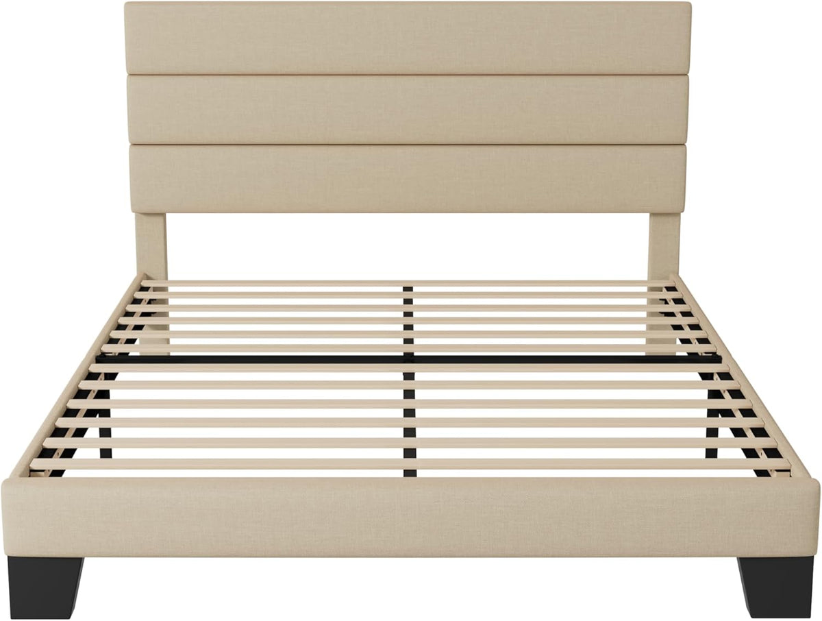 Frame Full Size - 14 Inch Heavy-Duty Full Platform Bed Frame No Box Spring Needed, Easy Assembly, Noise-Free, Sturdy Mattress Foundation, Underbed